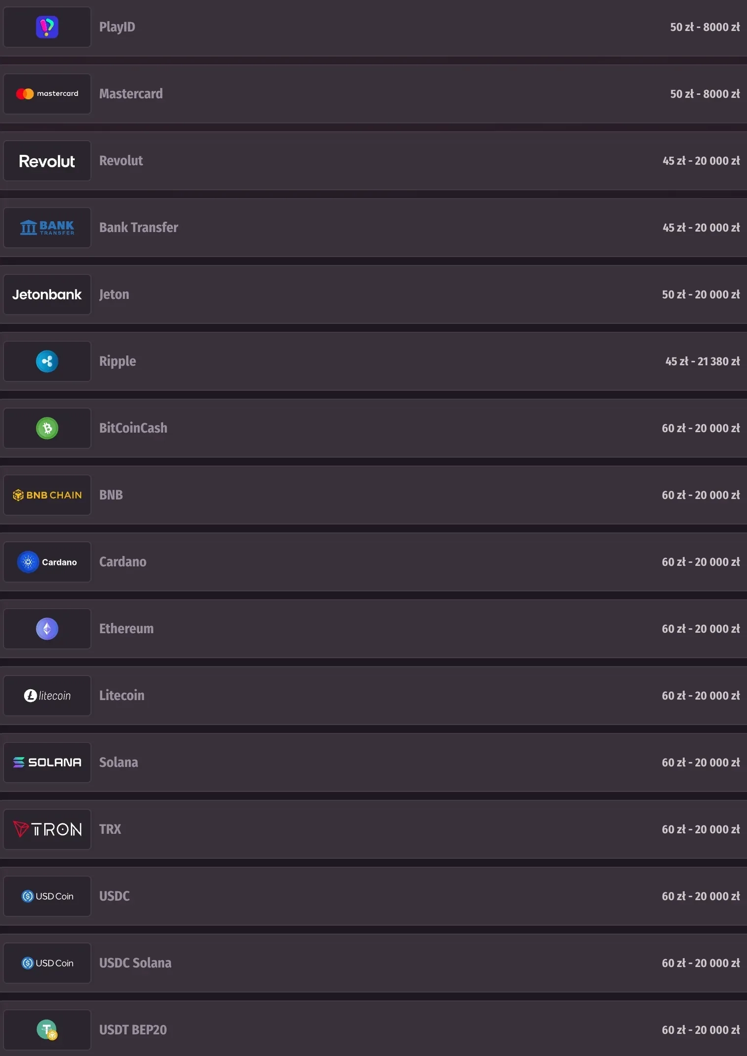 Metody wpłat i wypłat: Dragonia deposit — Dragonia Casino